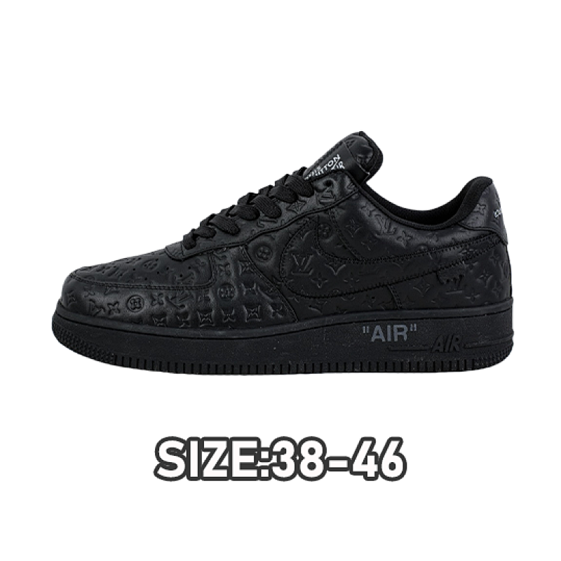 L Vx Nike Air Force1Low Air Force Heavy Joint Brand Black