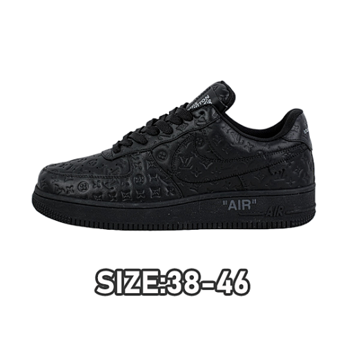 L Vx Nike Air Force1Low Air Force Heavy Joint Brand Black