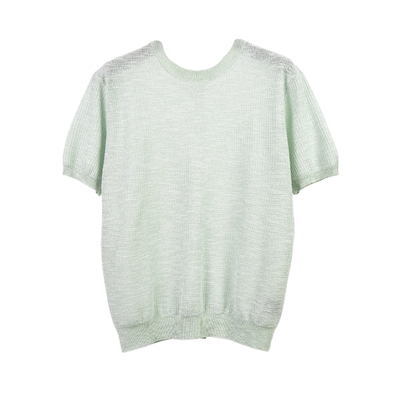 Floral Gauze Short Sleeve - Mint Green