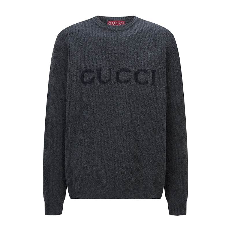 Gucci Cashmere Intarsia Logo Knit Sweater