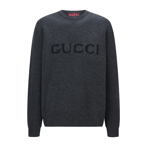 Gucci Cashmere Intarsia Logo Knit Sweater