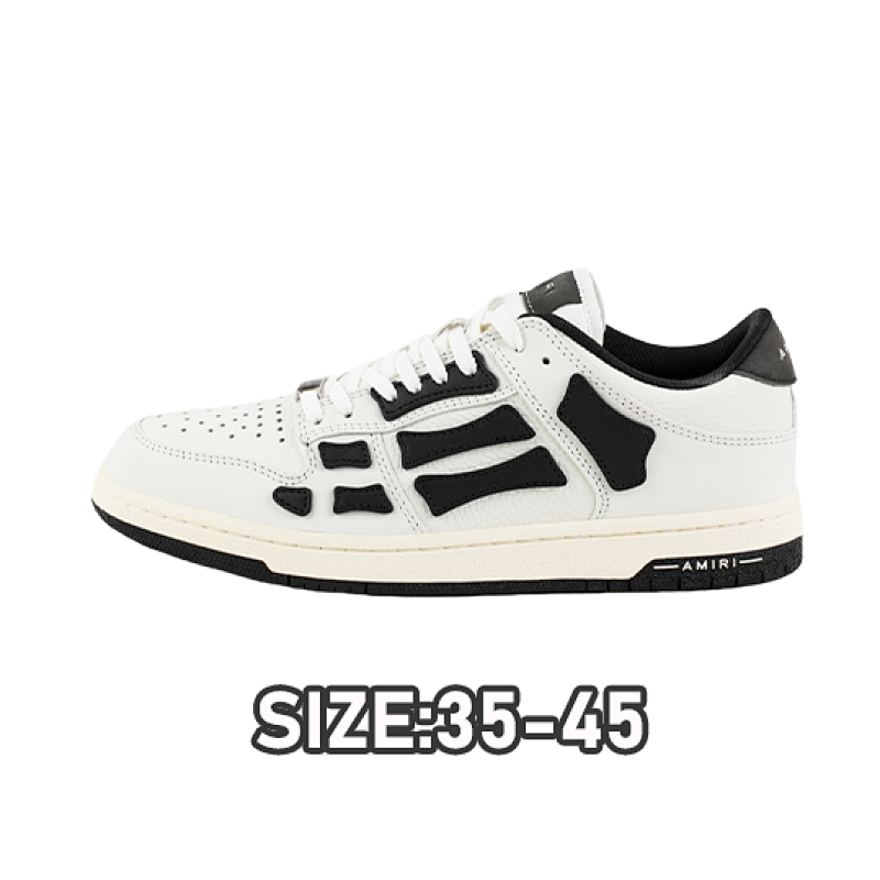 Amiri A Miri Skeleton Board Shoes Black And White