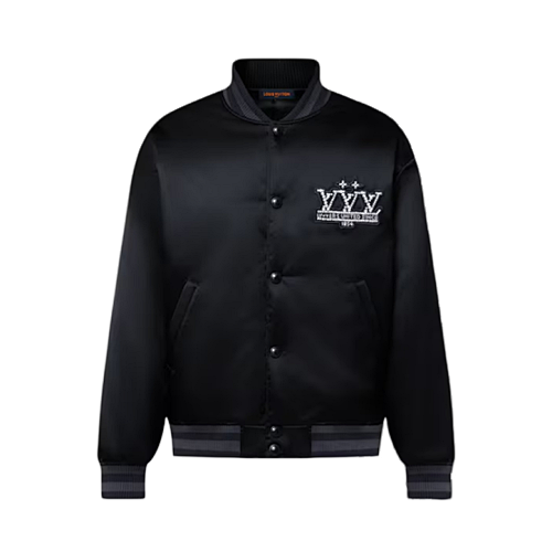 Off-White Cotton Jacket With Rhinestone Emblems