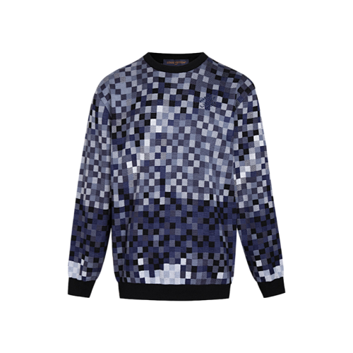 Louis Vuitton Crew Neck Ribbed Jacquard Long-sleeved Sweater