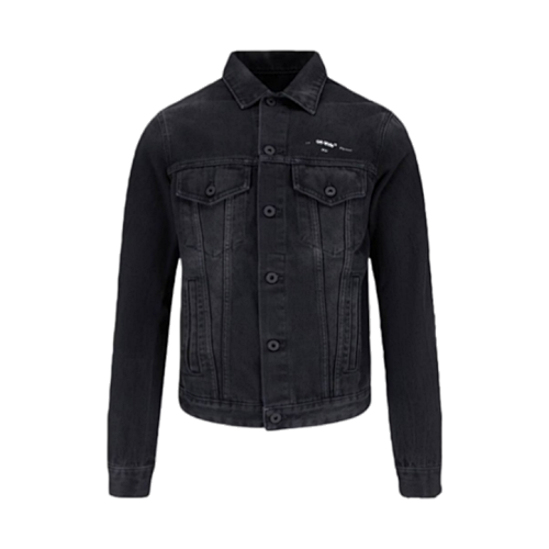 Yellow Glue Arrow Print Denim Jacket