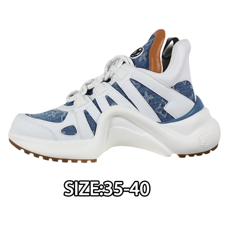 Louis Vuitton Shock-absorbing Mesh Sports Bow Retro Dad Sneakers