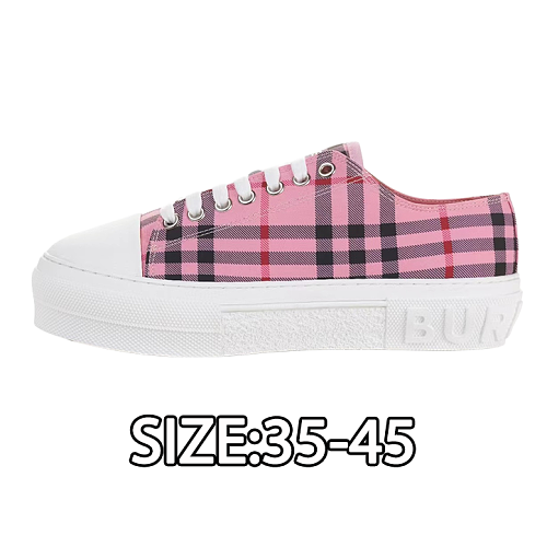 Burberry Retro Plaid Cotton Sneakers
