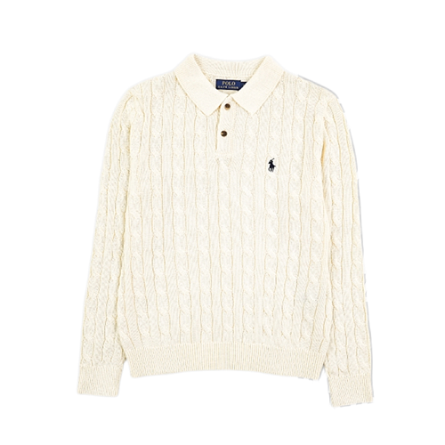 Twist Pattern Polo Long Sleeve