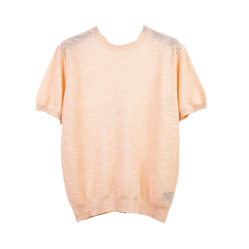 Floral Gauze Short Sleeve - Bean Paste Pink