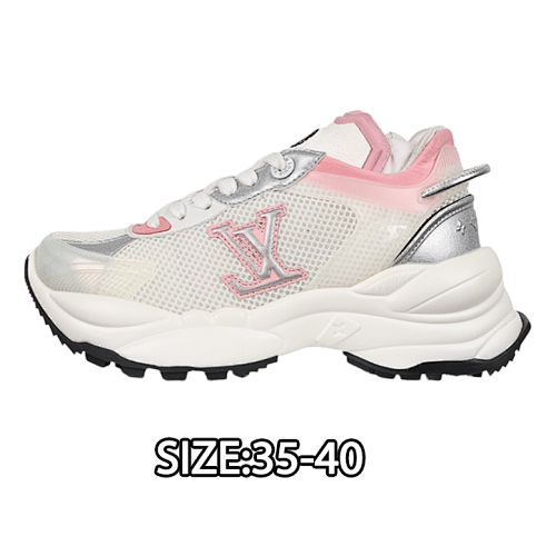 Louis Vuitton Run 55 Round-toe Lace-up Low-top Sports Casual Shoes For Women