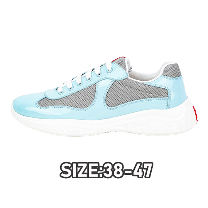 Prada P America's Cup Patent Leather Low-top Sneakers