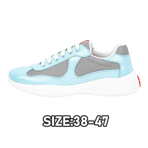 Prada P America's Cup Patent Leather Low-top Sneakers