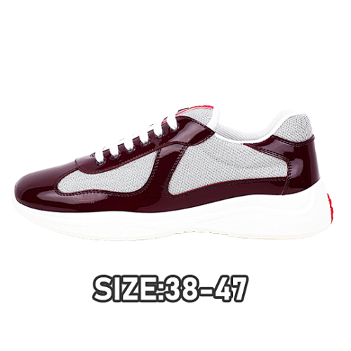 Prada P America's Cup Patent Leather Low-top Sneakers