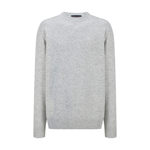 Louis Vuitton Solid Color Knit Sweater With Leather Label At The Back Neck