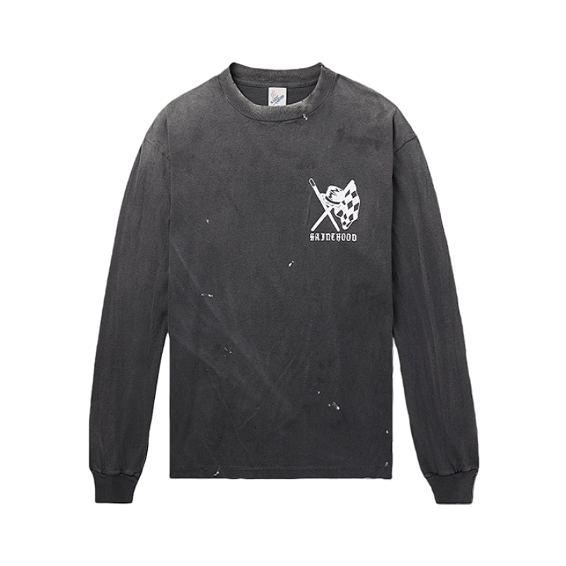 S M Skull Helmet Print Long Sleeve