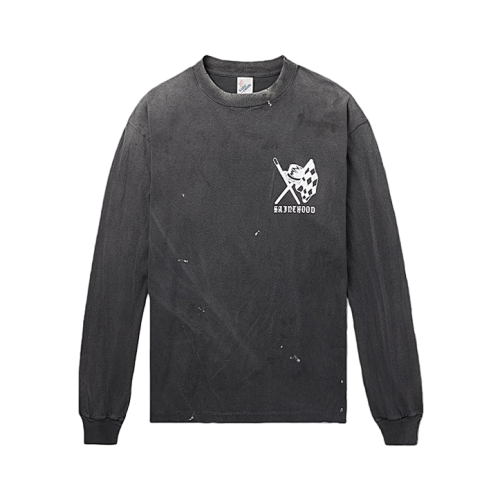 S M Skull Helmet Print Long Sleeve