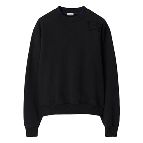 Burberry B Urberry Patchtop Round Neck Hoodie Black