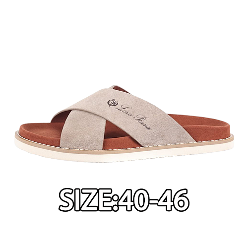 Cross-strap Flip-flops In Gray-brown