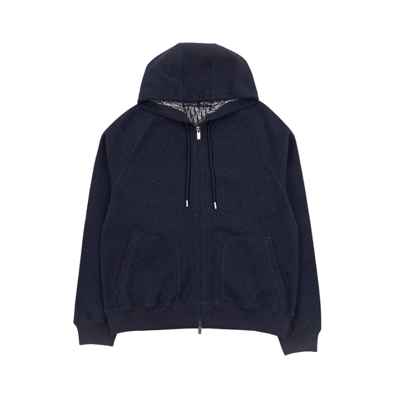 Full-print Knitted Zip-up Jacket