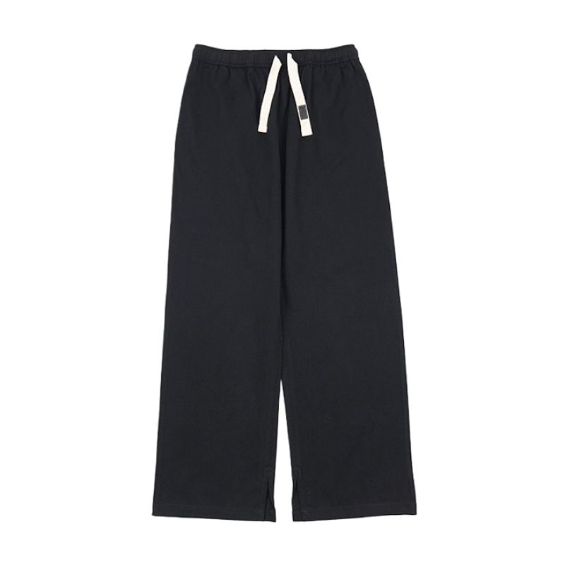 Cotton Trousers With Small Leather Label
