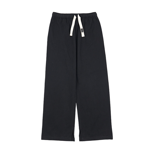 Cotton Trousers With Small Leather Label
