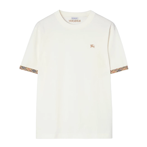 Short-sleeve Polo With Checkered Cuffs