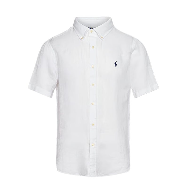 Small Horse Logo Linen Short-sleeved Shirt