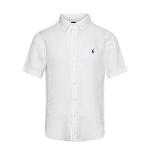 Small Horse Logo Linen Short-sleeved Shirt