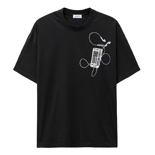 Digital Headphones Arrow Print Short-Sleeve T-Shirt