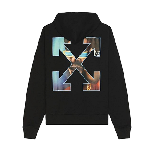 OW Portrait Overlay Arrow Print Hoodie