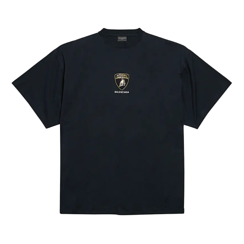 Lamborghini Small Logo Print Short-Sleeve Shirt