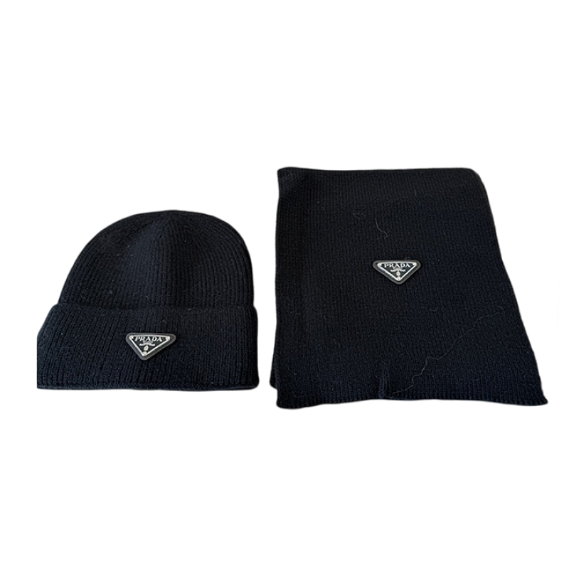 Prada Scarf And Hat Set
