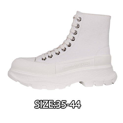 Alexander McQueen Platform Shoes Thick-soled Height-Increasing Canvas Shoes