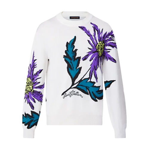 Louis Vuitton Intarsia Crew Neck Knit Sweater