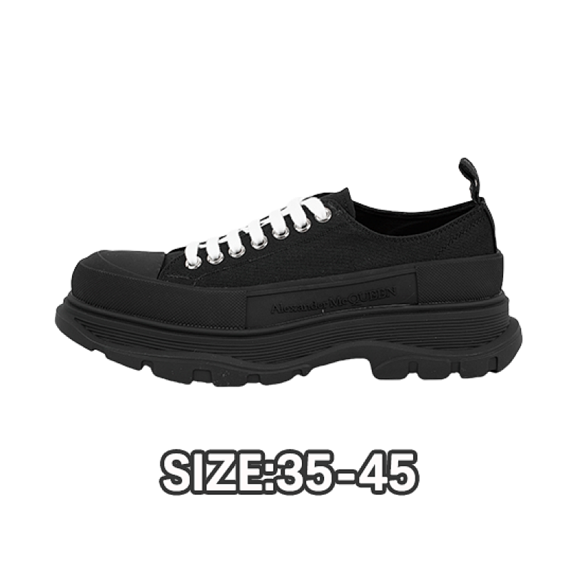 Alexander McQueen A LexanderM CQueenPlatform Shoes Thick Sole Heightening Sneakers Black