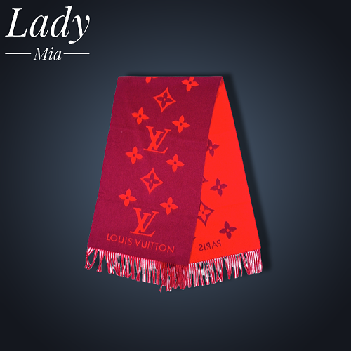 Louis Vuitton L Vvv Red Scarf