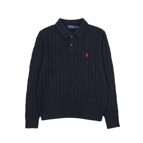 Twist Pattern Polo Long Sleeve