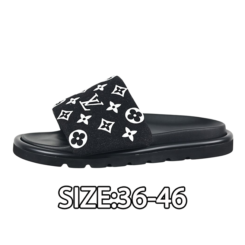 Reading Glasses Printed Open-Toe Slide Sandals Black And White