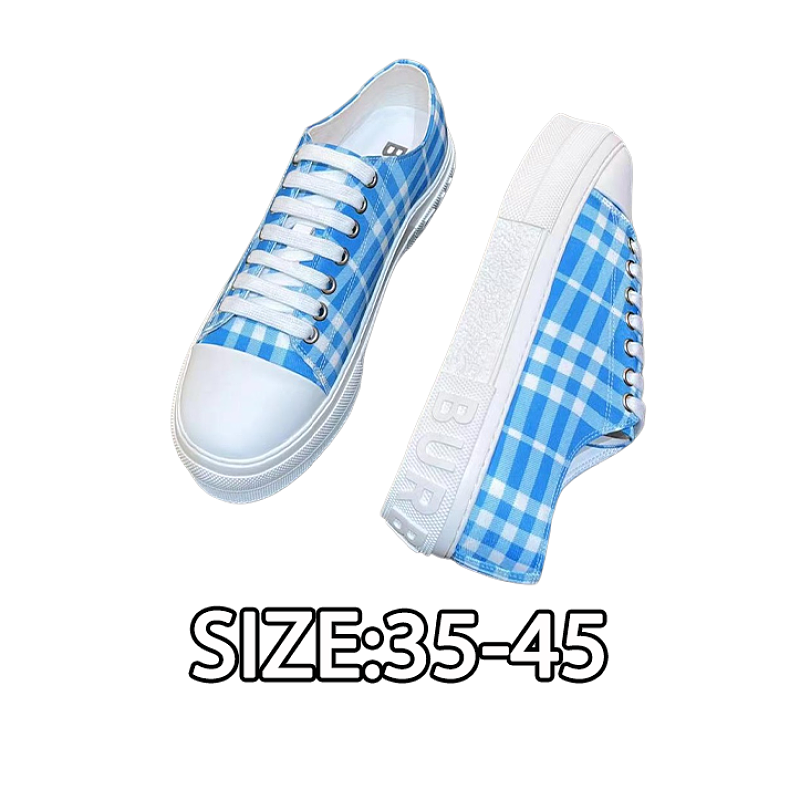 Burberry Retro Plaid Cotton Sneakers