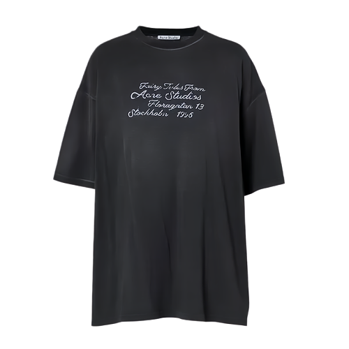 Flocked Distressed Short-sleeved Shirt