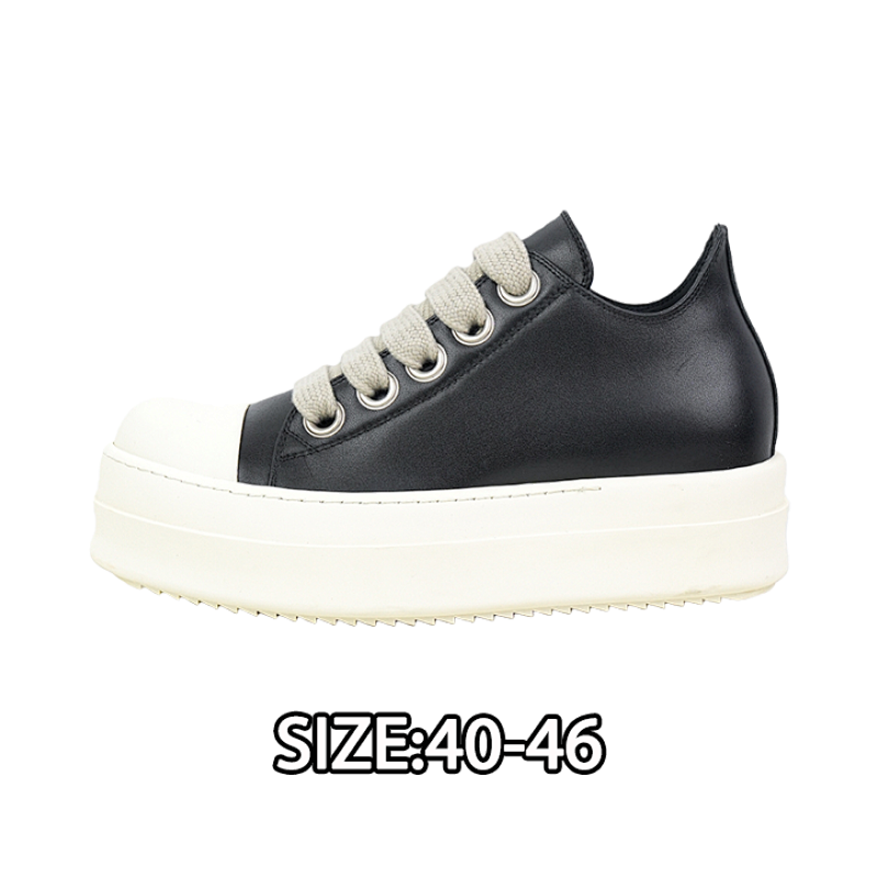 RO Low-top Leather Platform Black