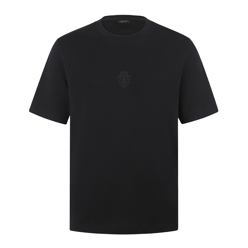 Crew Neck Embroidered Soft Knit Short-sleeved T-shirt