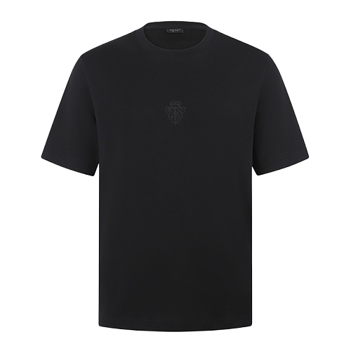 Crew Neck Embroidered Soft Knit Short-sleeved T-shirt
