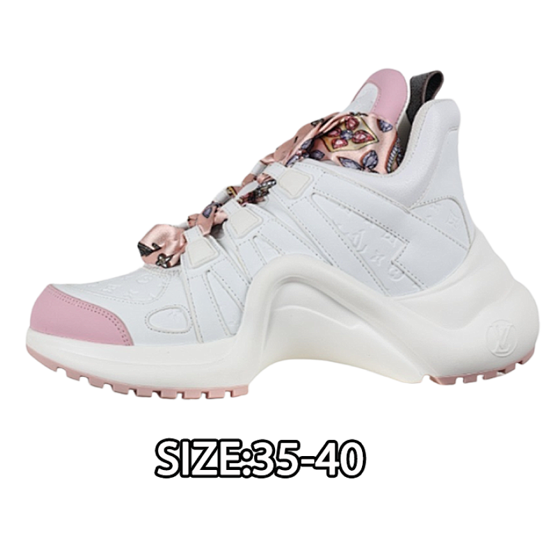 Louis Vuitton Shock-absorbing Mesh Sports Bow Retro Dad Sneakers