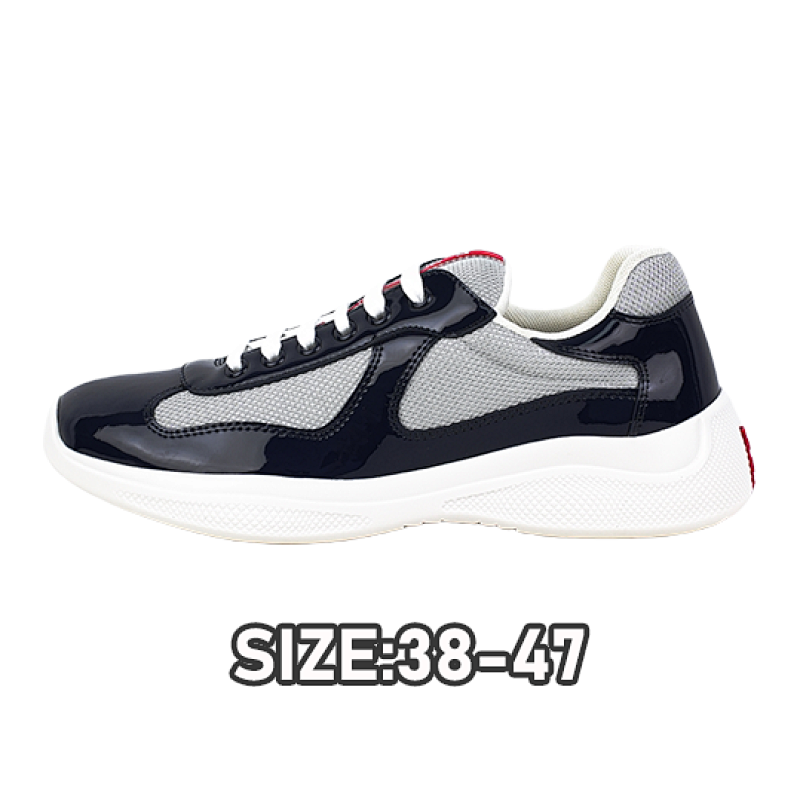 Prada P America's Cup Patent Leather Low-top Sneakers