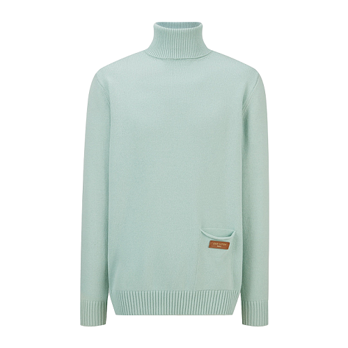 Louis Vuitton Pocket Leather Label Turtleneck Sweater