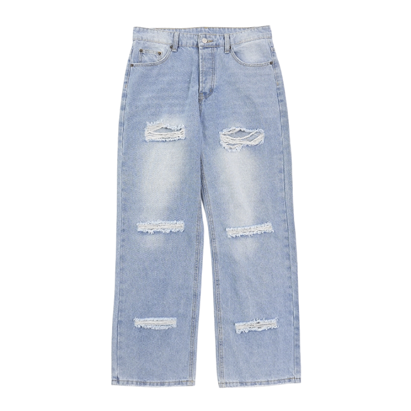 Ice Blue Ripped Jeans