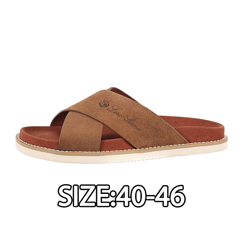 Crisscross Strap Flip-flops Caramel Brown
