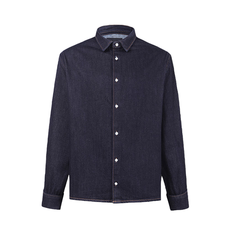 Collared Loose Long-Sleeved Denim Jacket