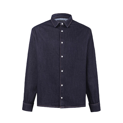 Collared Loose Long-Sleeved Denim Jacket